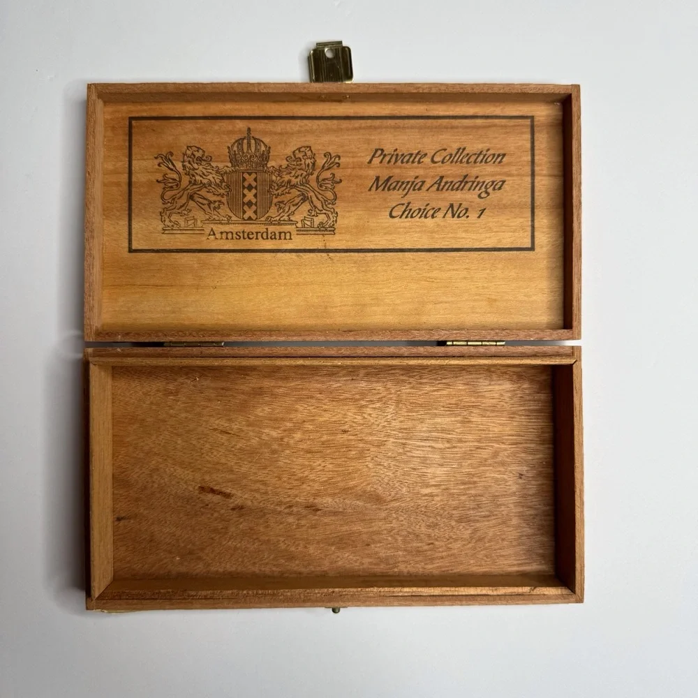 Wooden Amsterdam Cigar Box Private Collection Manja Andringa Valet Watch Case